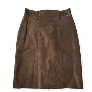 DANIER Vintage Suede Pencil Skirt